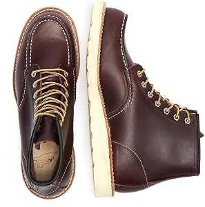 Red Wing Mens 6 Inch Classic Moc Toe Leather Black Cherry Boots 8